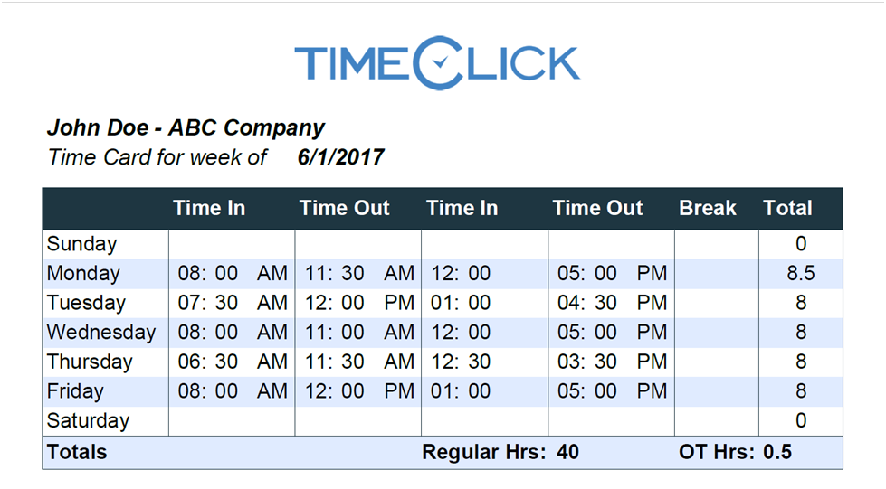 Guide To Using Our Free Time Card Calculator TimeClick Guide To Using Our Free Time Card Calculator TimeClick