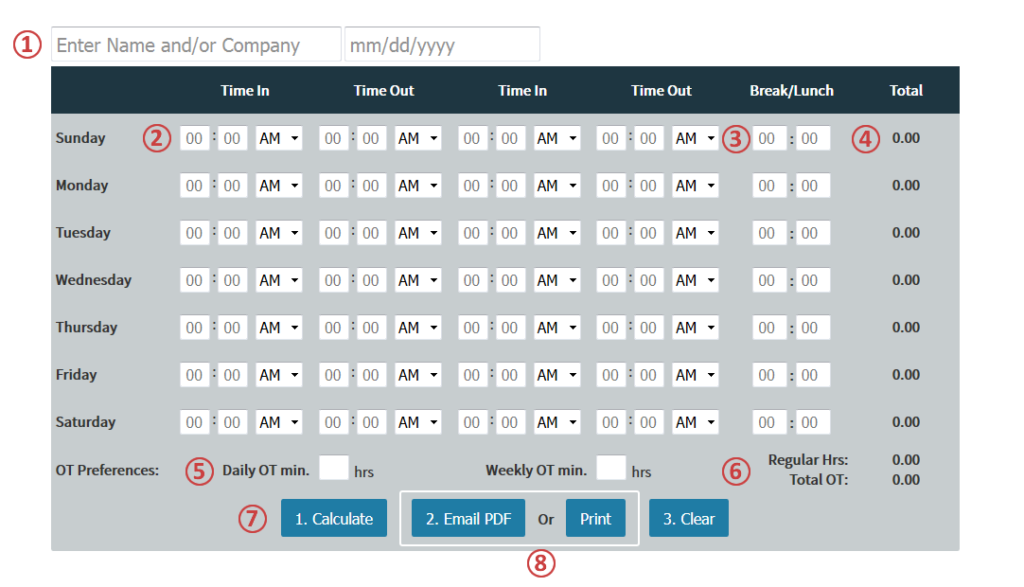 Time Card Calculator With Breaks